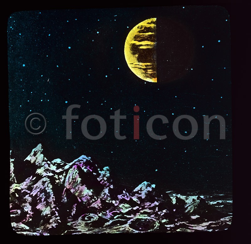 Die Erde, vom Mond aus gesehen --- The Earth as seen from the moon - Foto foticon-simon-sternenwelt-267-025.jpg | foticon.de - Bilddatenbank für Motive aus Geschichte und Kultur